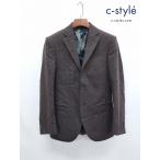 ショッピングハイドロゲン P483 [人気] HYDROGEN ハイドロゲン テーラードジャケット 44R ブラウン系 2B ストライプ 2722 | ★