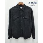 P540 [ популярный ] LEVI'S Levi's рубашка с длинным рукавом XL черный хлопок 100% Denim Western BARSTOW WESTERN 85744-0002 | *