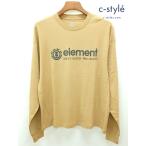 P561 [ не использовался товар ] ELEMENT Element футболка с длинным рукавом S Brown хлопок 100% принт long T BB022-Z02 | *