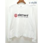 P562 [ не использовался товар ] ELEMENT Element футболка с длинным рукавом S белый хлопок 100% принт long T BB022-Z02 | *