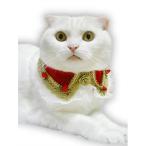 キャットプリン　舞踏会のブラウス (レッド)　1枚　猫用キャットウエア 猫の服 コスプレ 変装 お祝い 記念日