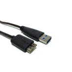 USB3.0ケーブル（MicroB 黒）0.47m（2本