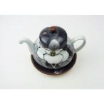 有田焼醤油さし[台付き汁次]色分け山茶花