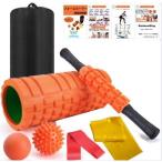 ヨガポール フォームローラー 筋膜リリース ストレッチ スティック トリガーポイント マッサージボール 7点の筋膜ローラー式セット 日本語説明書 収納袋付き