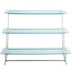 ディスプレイスタンド 角型 3段 幅55cm プラスチックプレート サービングトレイ カフェ レストラン バイキング ビュッフェ GET MTS034