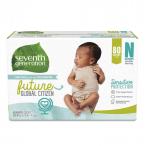 おむつ セブンスジェネレーション 新生児用 大容量 80枚 敏感肌用 男女共用 無香 Seventh Generation Baby Diapers