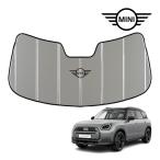 USミニ純正 専用設計 MINIロゴ入 サンシェード 吸盤不要 折りたたみ式 ケース付 BMW MINI ミニカントリーマン U25 カバークラフト