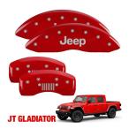 MGP 正規品 専用設計 ブレーキキャリパーカバー レッド/JEEP/JEEP Grillロゴ 42021SJPLRD ジープ JT グラディエーター