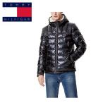 [ sales ]Tommy Hilfiger Tommy Hilfiger Puffer Jacket Hooded Wind-Resistant Quilted Puffer black down jacket cotton inside 