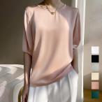 とろみブラウス2XL5分袖レディース送料無料薄手オフィス無地トップス春夏秋...