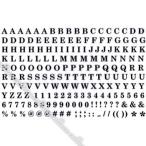 Amaily アメイリー ネイルシール No.4-1 アルファベットシリーズ 大文字黒