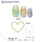 シャレドワSHAREYDVA ソフト ハート 5mm ゴールド 細