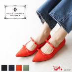 セール価格 クールサファイア パンプス  ダブルリボン ストラップ 歩きやすい ローヒール ポインテッドトゥ 軽量 日本製 [FOO-MG-458]