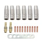 半 自動 溶接機 消耗品 アクセサリー パーツ ノズル チップ ボディ レンチ 19点 ホルダ トーチ コンタクト リプレイス 補修 汎用