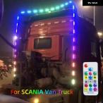 24V RGB LED サイドマーカーライトクリアランスライトフロントリア信号ランプインジケーターライト防水スカニアバントラックトレーラー カ