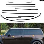 【並行輸入品】MINI CLUBMAN R55 2008-2014 外装 ウィンドウ トリム ストリップ グロスブラック ドア フレーム シールモールディング 装飾 カバー ウェザー