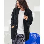 ショールカラーケーブルカーディガン