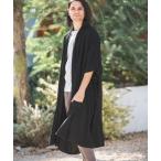 【CAMBIO(カンビオ)】KIMONO Like Linen Rayon 3-4 Sleeve Gown ガウン(S22224cmb)