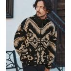 ショッピングFleece 【felkod(フィルコッド)】 Ortega Pattern Fleece Blouson フリースブルゾン(F25A050)