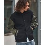 ショッピングスタジャン 【CAMBIO(カンビオ)】PUレザースリーブスタジャン(25154CM)