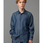 【MROLIVE(ミスターオリーブ)】TENCEL WASHABLE DENIM -SQUEARE CUT  REGULAR COLLAR SHIRT シャツ(M231112)