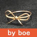 バイボー byboe リボン モチーフ リング Ribbon Ring GOLD イニシャルネックレス リボンリング ブレスレットも人気 SALE ★us