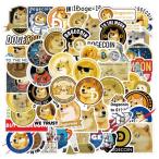 *do-ji монета стикер 50 шт. комплект * DOGE COIN / временный . через ./. номер имущество 