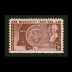 # America марка 1948 год misisipi..150 годовщина 