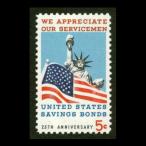 # America марка 1966 год ... талон 25 годовщина 