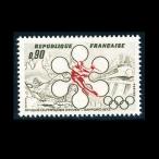# Франция марка 1972 год Sapporo . колесо / Olympic 