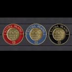 # солнечный da остров ( Scotland ) марка 1968 год Mexico . колесо / Olympic золотой .+ эмаль цвет 3 вид .