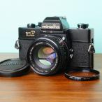 [ прекрасный товар ] исправно работающий товар * Minolta SRT SUPER черный 50mm f1.7 91/85