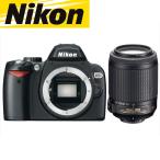 ニコン Nikon D60 AF-S 55-200mm VR 望遠 レンズセット 手振れ補正 デジタル一眼レフ カメラ 中古