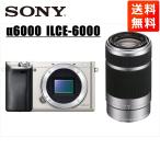 ソニー SONY α6000 シルバーボディ E 55-210mm シルバー 望遠 レンズセット ミラーレス一眼 中古 カメラ