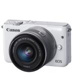 ショッピングEOS キヤノン Canon EOS M10 レンズキット ホワイト ミラーレス 一眼レフ 中古