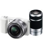 ソニー SONY α5100 ILCE-5100 ダブルレンズセット ホワイト ミラーレス カメラ レンズ 中古