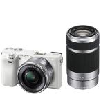 ソニー SONY α6000 ILCE-6000 ダブルレンズセット ホワイト ミラーレス 一眼レフ カメラ 中古
