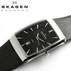 SKAGEN スカーゲン 690LSLB 革ベルト クオーツ 腕時計 メンズ