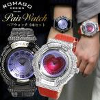 [ペアウォッチ]ROMAGO DESIGN ロマゴデザイン 腕時計 メンズ レディース ウォッチ スワロフスキー  バレンタイン RM025-0256PL-BKBK RM025-0269ST-SVRD