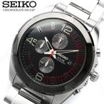 クロノグラフ SEIKO セイコー ソーラー 腕時計 メンズ クロノグラフ ステンレス ブラック×レッド ssc215p1