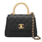 シャネル バッグ レディース CHANEL ココハンドル エクストラミニ AP4244 B20825 94305 ブラック ゴールド金具