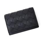 ボッテガヴェネタ 名刺入れ BOTTEGA VENETA イントレチャート 605720 VCPQ3 8803 ブラック