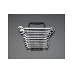 ショッピングESCO エスコ 9本組/8-19mm 片目片口スパナ（光沢仕上） ESCO