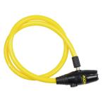 コミネ LK-124 アラームワイヤーヘルメットロック（ブラック/イエロー）