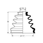  Seiken 600-00167 (SB167) пыльник ведущего вала комплект Seiken