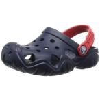 クロックス(crocs) ビーチサンダル スウィフトウォーター クロッグ キッズ 202607 NAVY/Flame 17.5cm