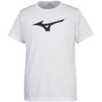 ミズノ MIZUNO ミズノ トレーニングウェア 半袖Ｔシャツ ビックロゴ ジュニア 32JA8155J 01 ホワイト×ブラック 130