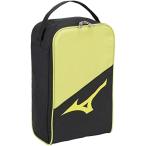 [ミズノ] シューズケース シューズ収納 部活 シューズバッグ スパイクケース 野球 シューズ入れ (22年春夏モデル) ブラック×ライム