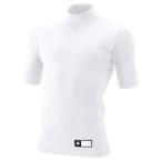DESCENTE デサント 野球 アンダーシャツ ハイネック 半袖 リラックスフィットシャツ ホワイト Lサイズ STD705