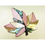 【シェル・メイプルリーフ型ブローチ】A.T.Storrs社製